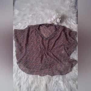 FYLO Floral Semi Shear Cover Up Size M